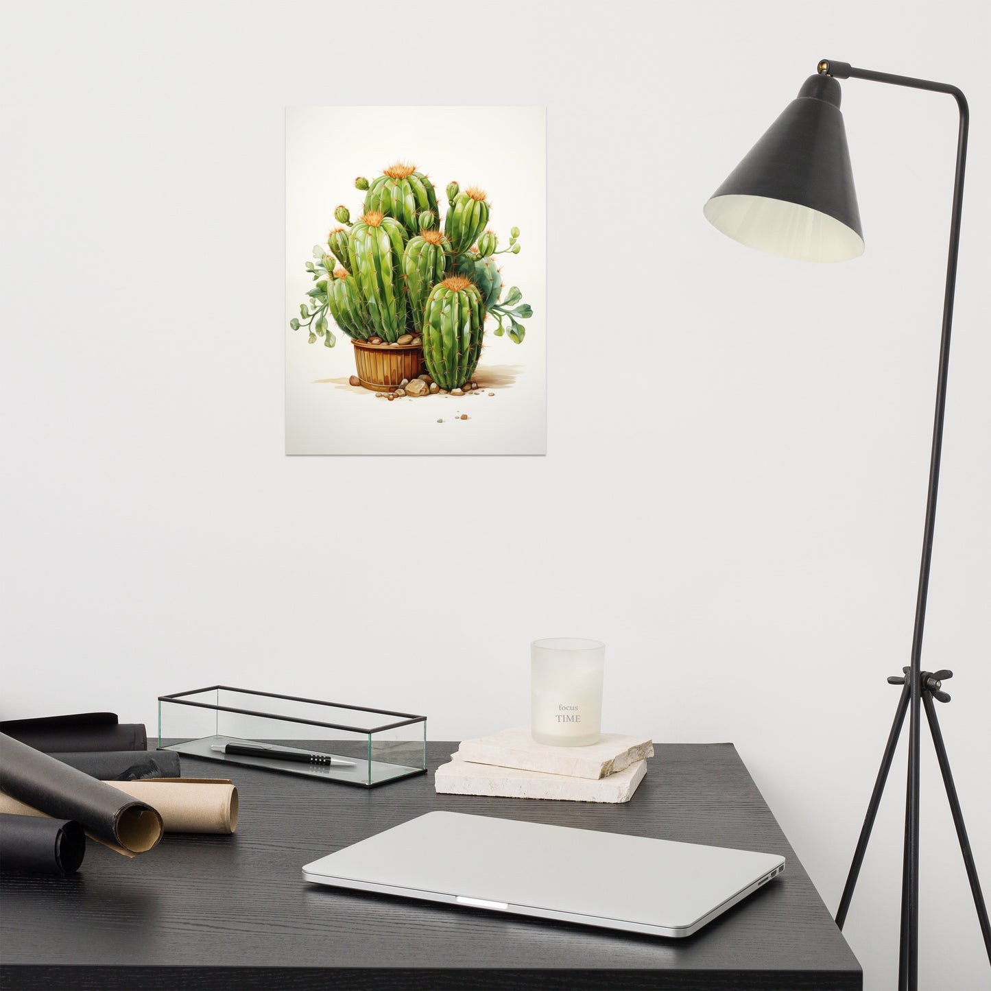 cactus wall hanging: A Collection of Cacti Photorealism Frameable Art Print