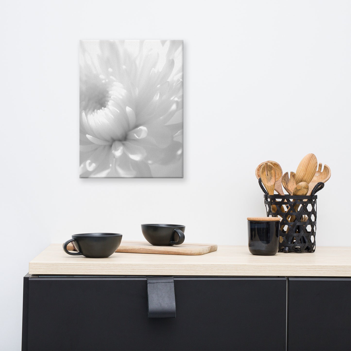 Infrared Flower Black and White Floral Botanical Nature Photo Canvas Wall Art Prints