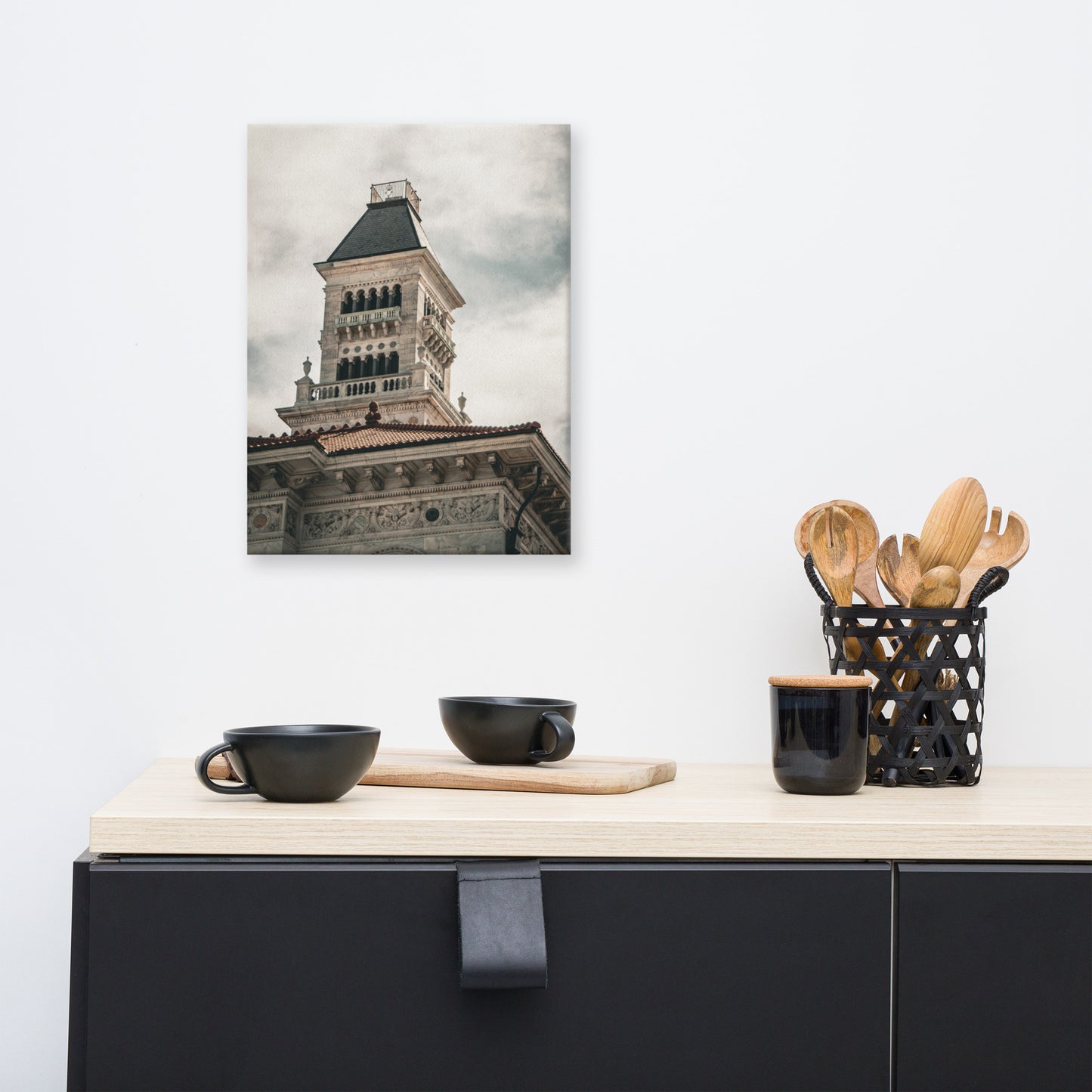 Bell Tower on Tomochichi Federal Building Savannah GA Canvas Wall Art Prints