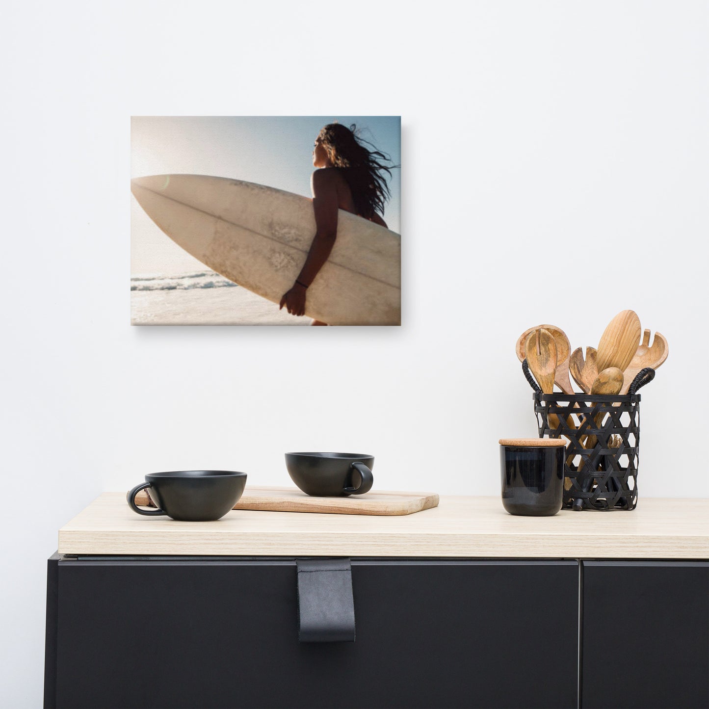 Coastal Calm Surfing Lifestyle Photograph Canvas Wall Art Print