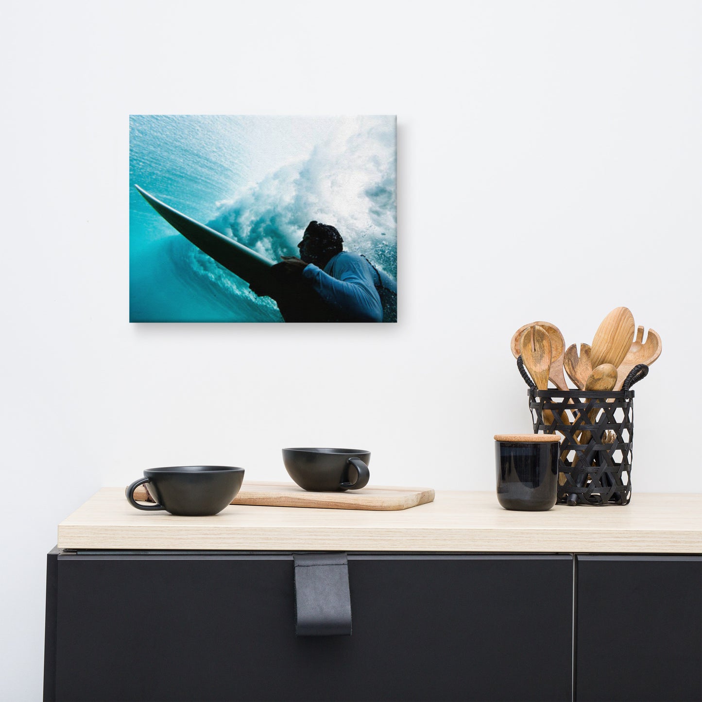 Beneath the Break 2 Coastal Lifestyle Abstract Nature Photograph Canvas Wall Art Print