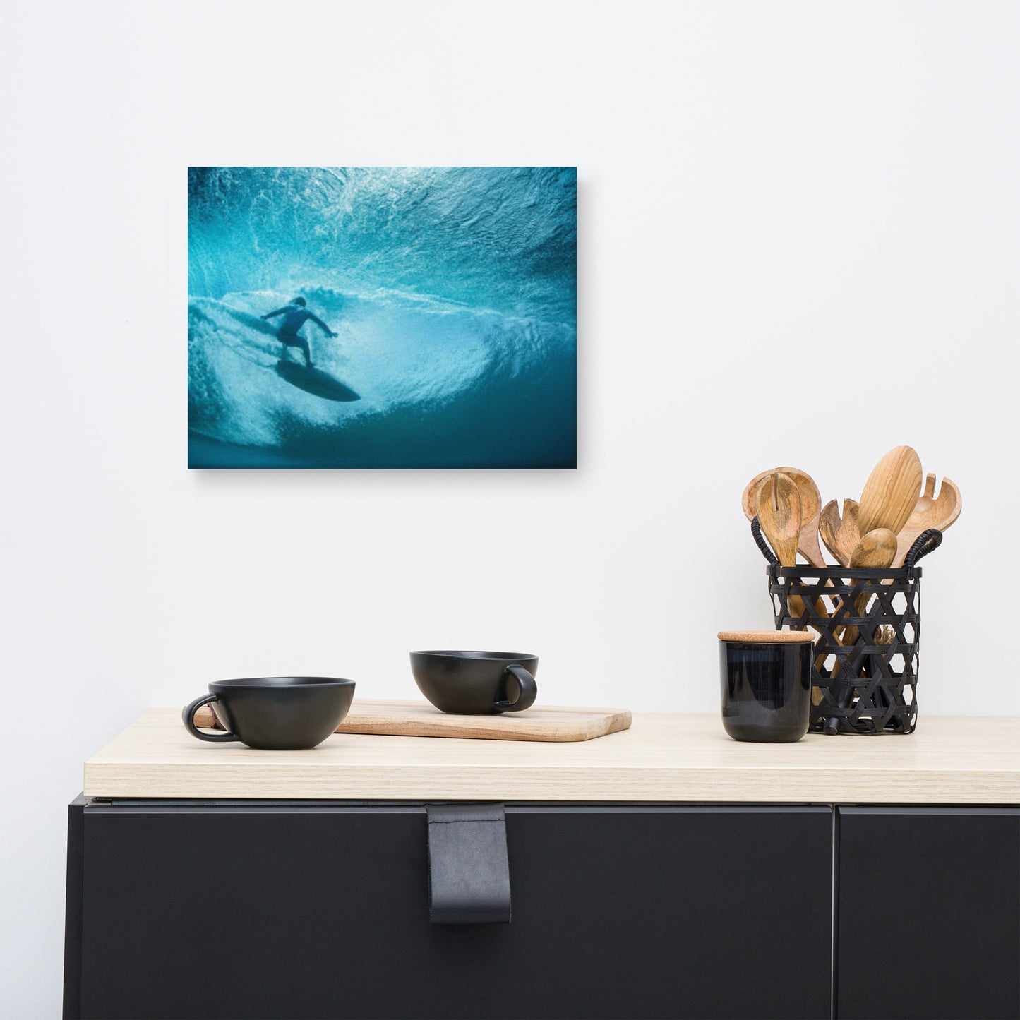 Beneath the Break Coastal Lifestyle Abstract Nature Photograph Canvas Wall Art Print