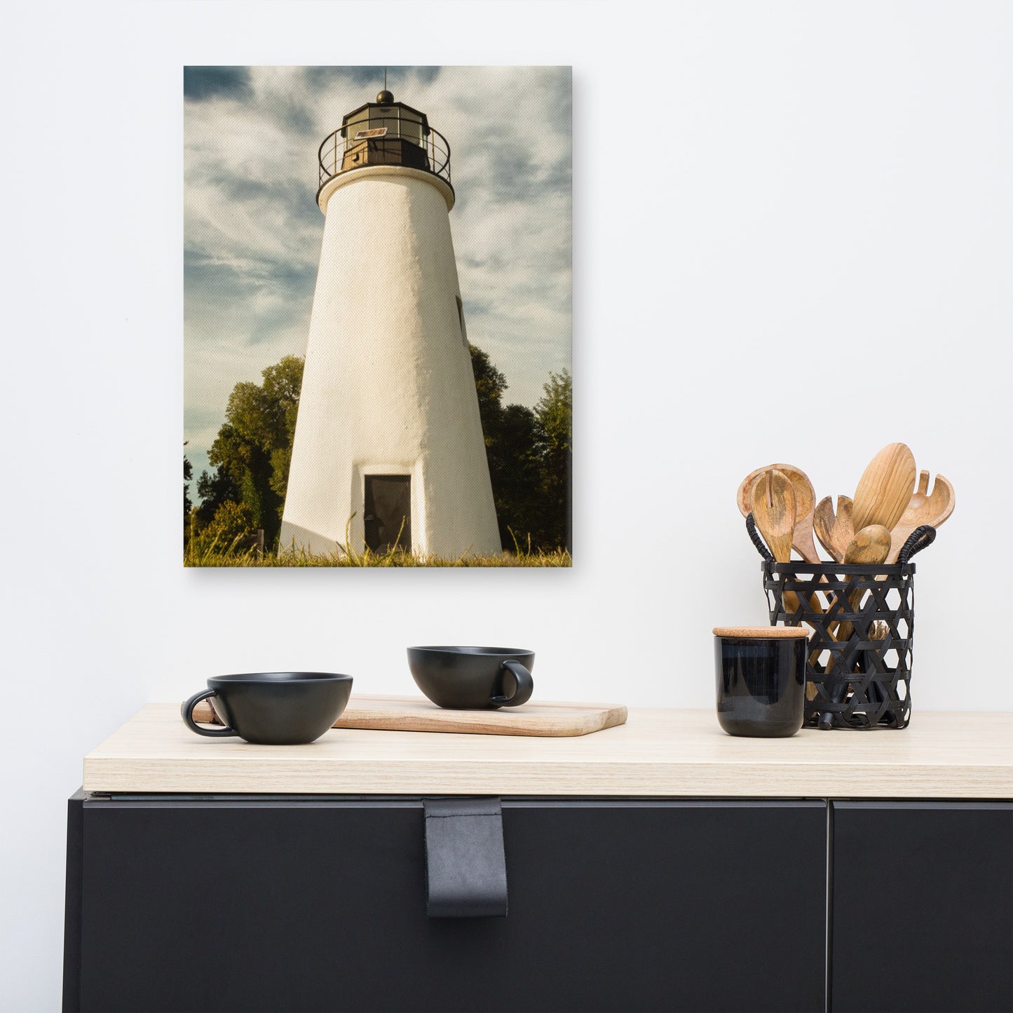 Turkey Point Lighthouse Standing Tall Coastal Landscape Canvas Wall Art Prints