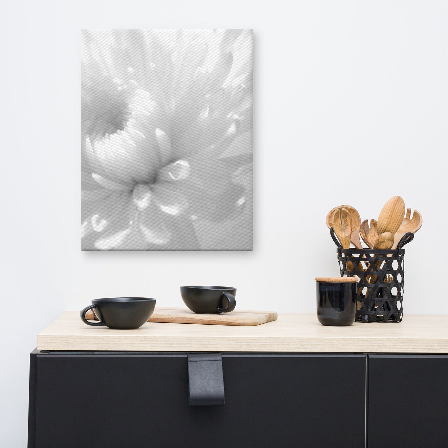 Infrared Flower Black and White Floral Botanical Nature Photo Canvas Wall Art Prints