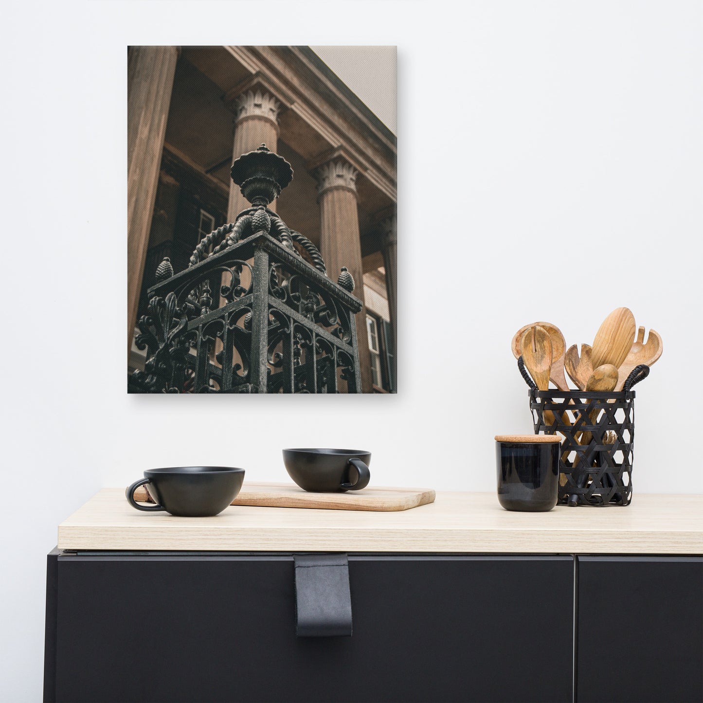 Wrought Iron Banister Post Savannah Ga Canvas Wall Art Prints