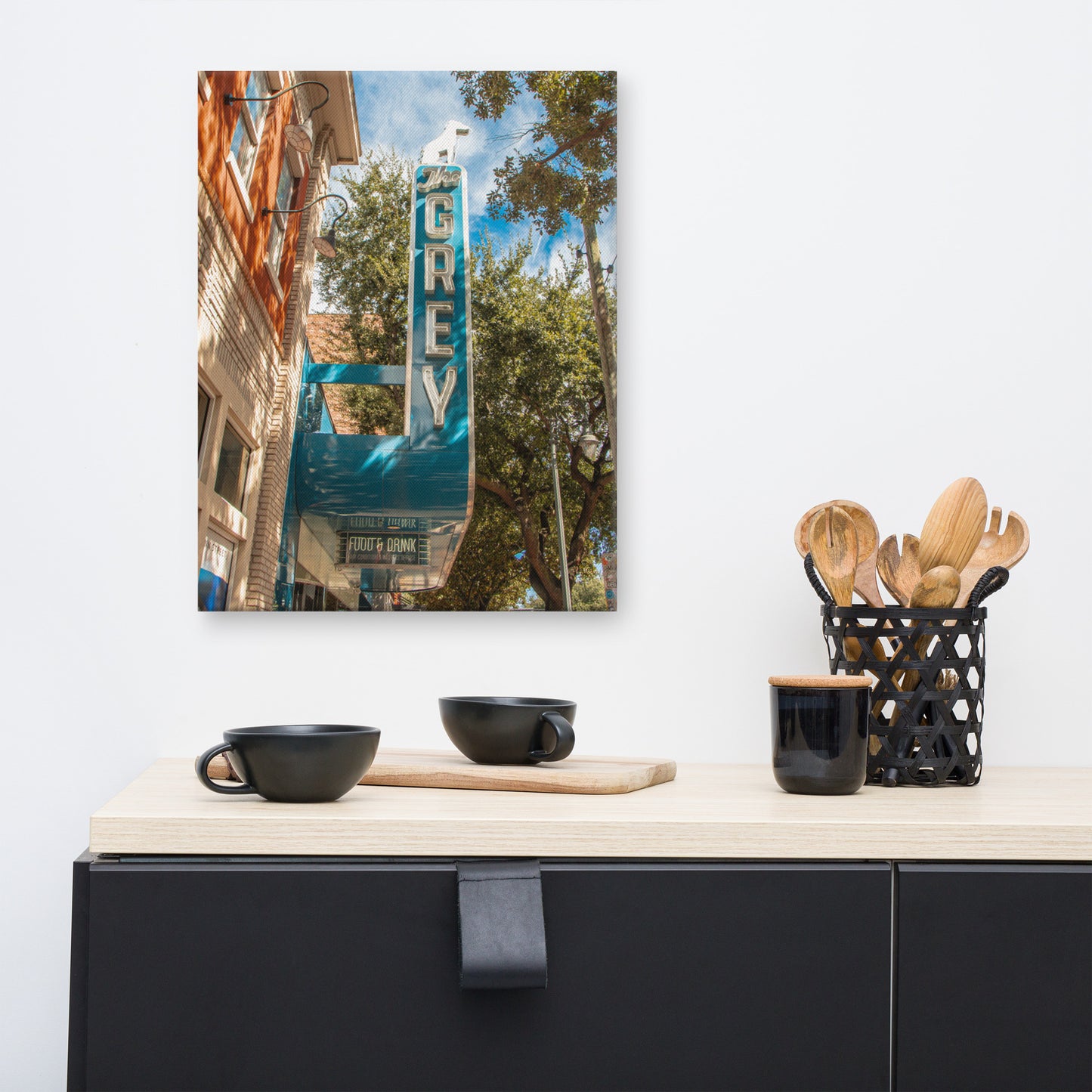 The Grey Diner Savannah GA Canvas Wall Art Prints