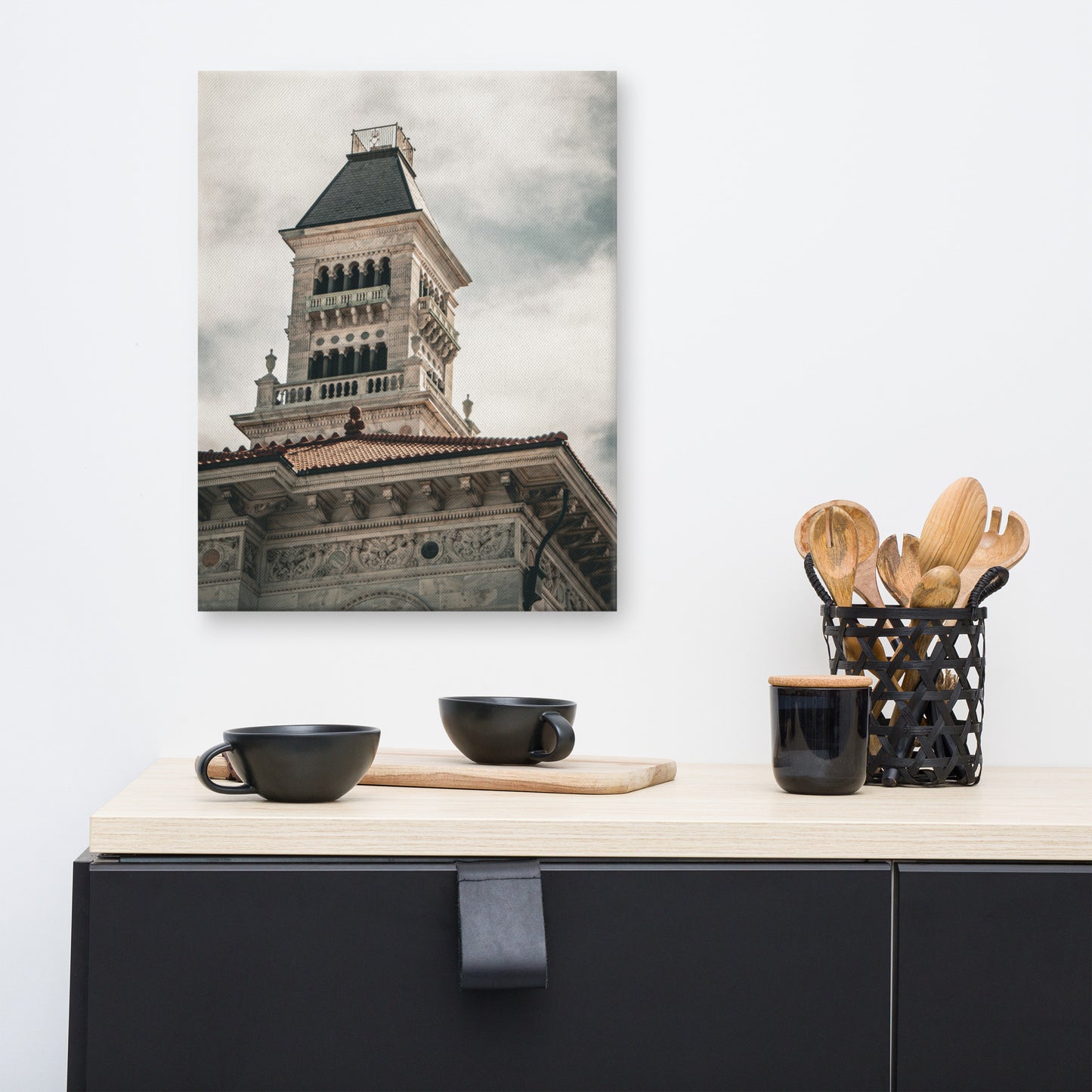 Bell Tower on Tomochichi Federal Building Savannah GA Canvas Wall Art Prints