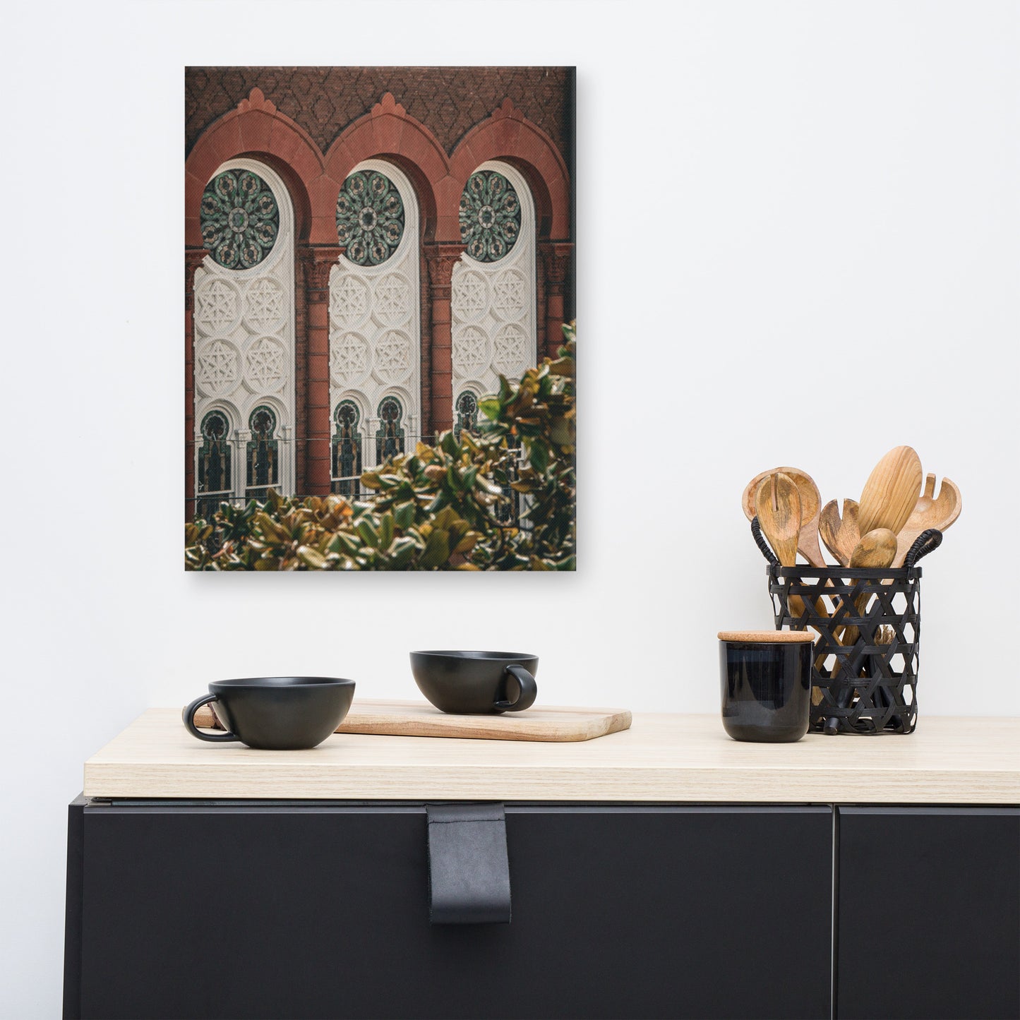 Windows of SCAD Student Center Savannah GA Canvas Wall Art Prints