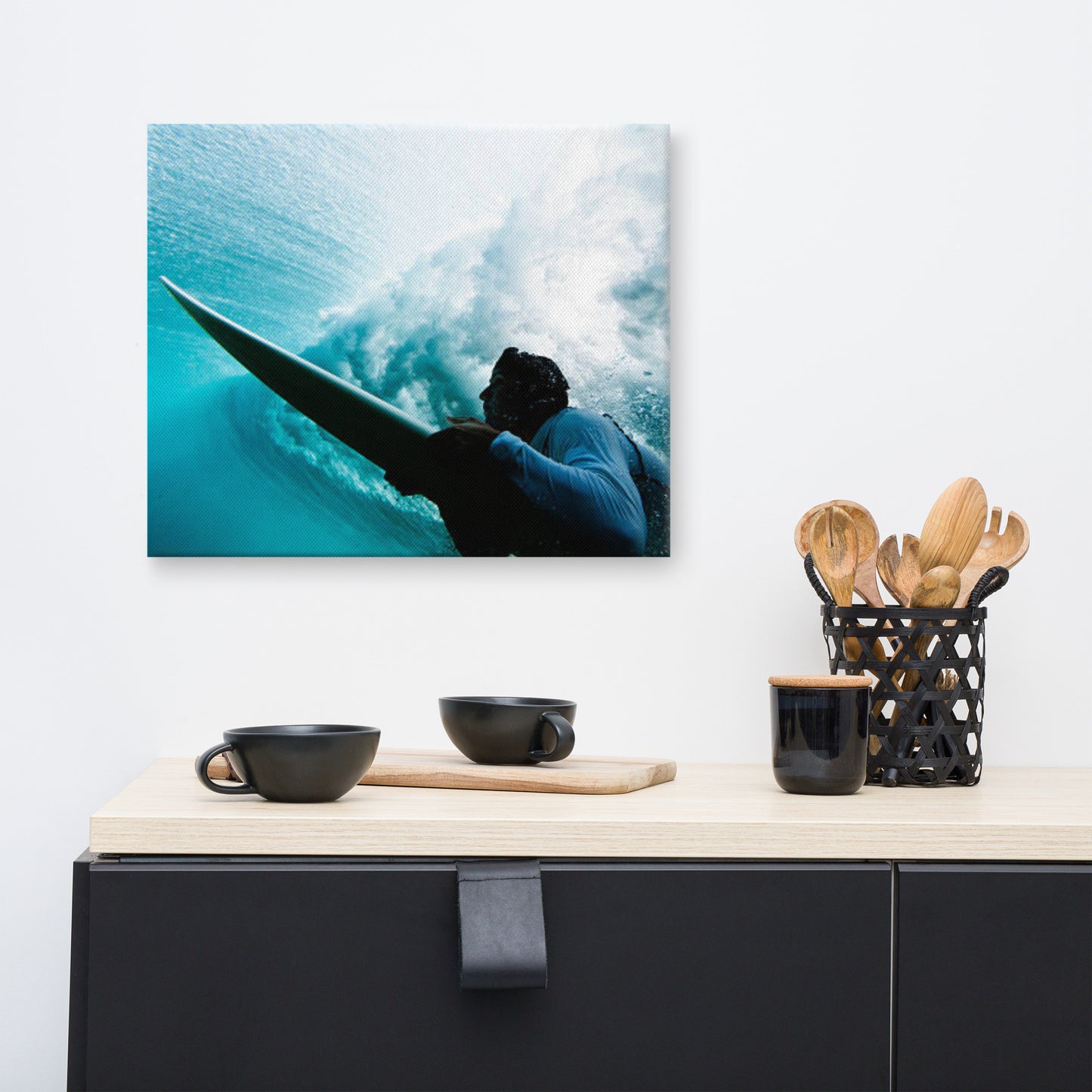 Beneath the Break 2 Coastal Lifestyle Abstract Nature Photograph Canvas Wall Art Print