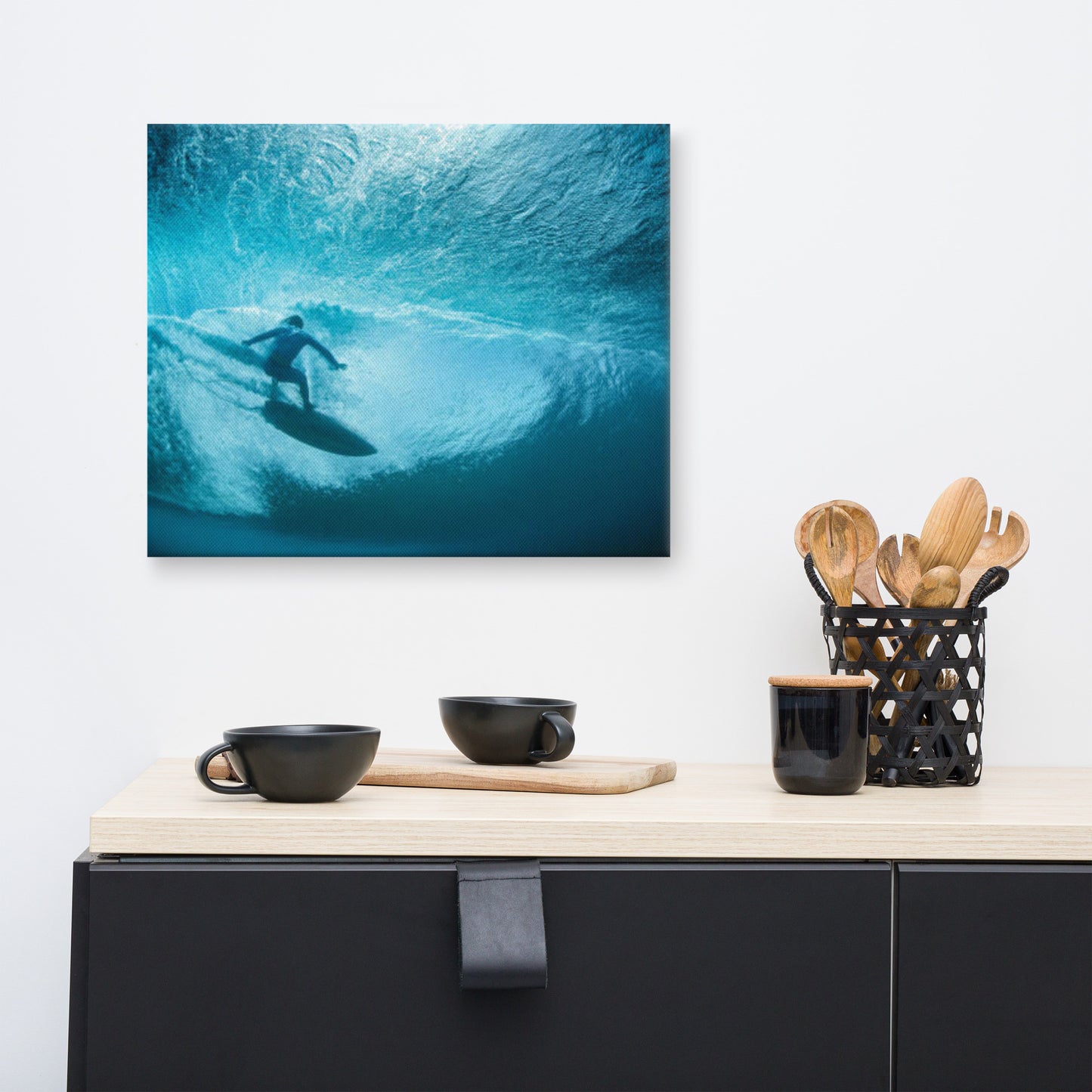 Beneath the Break Coastal Lifestyle Abstract Nature Photograph Canvas Wall Art Print