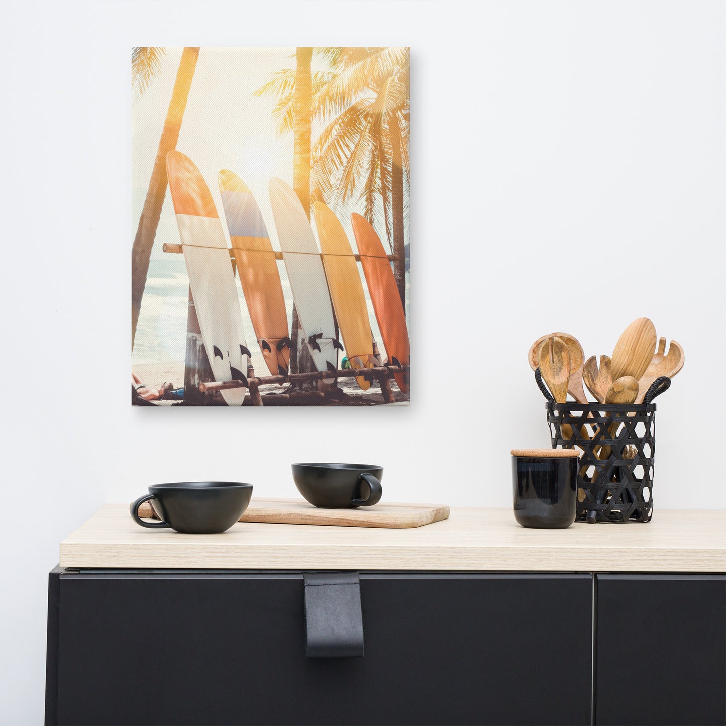 Surfer's Tropical Dreamscape Lifestyle Photograph Canvas Wall Art Print