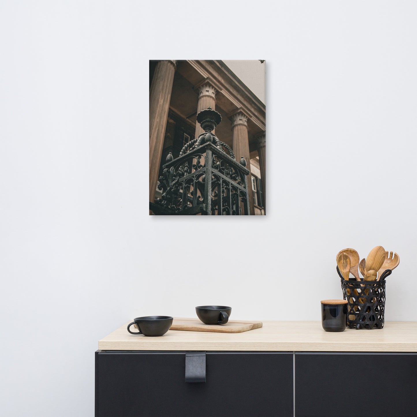 Wrought Iron Banister Post Savannah Ga Canvas Wall Art Prints