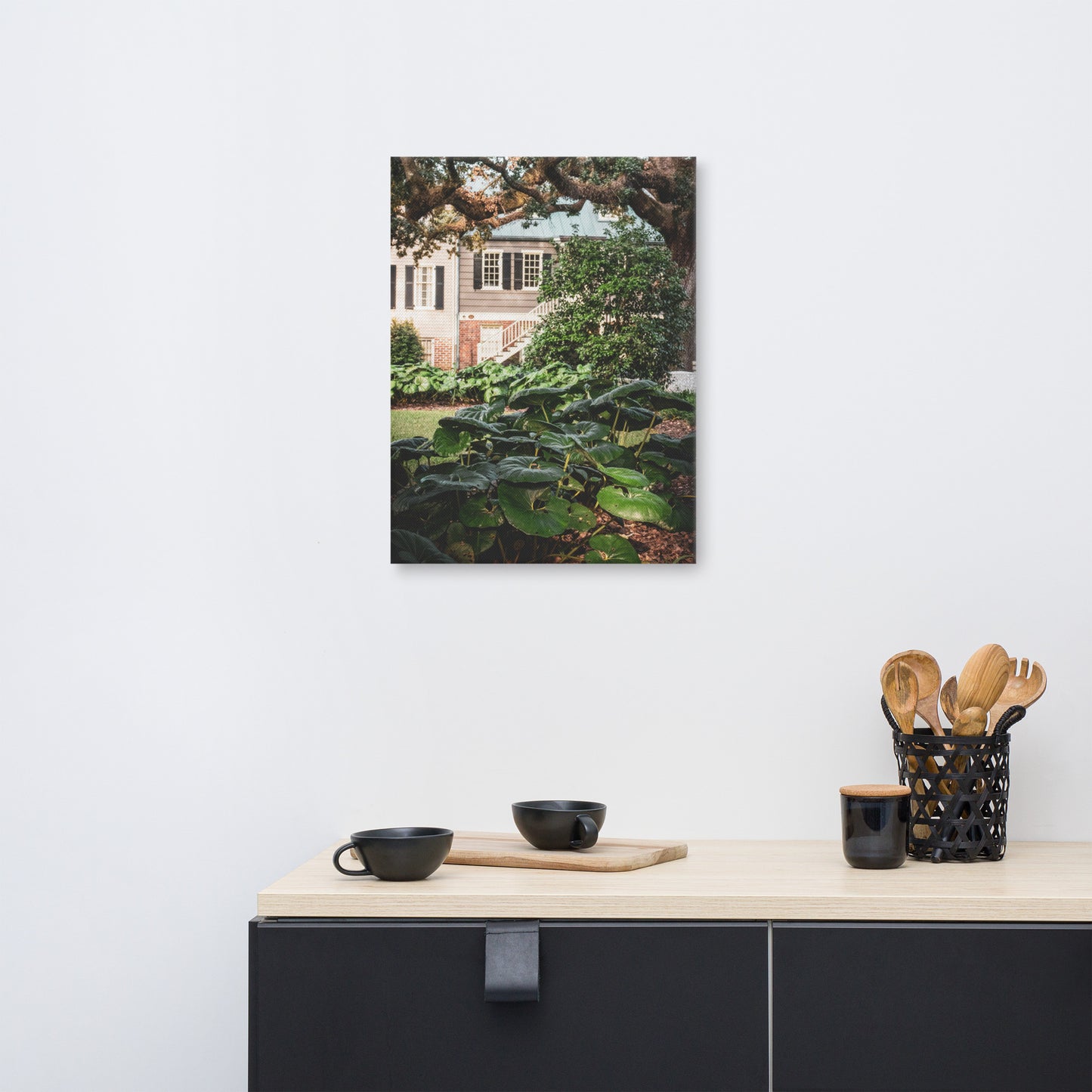 Simon Mirault House and Washington Square Park Savannah GA Canvas Wall Art Prints