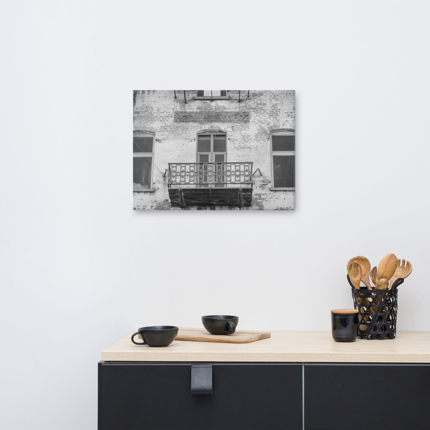 Old Iron Balcony River Street Savannah GA 2 Canvas Wall Art Prints