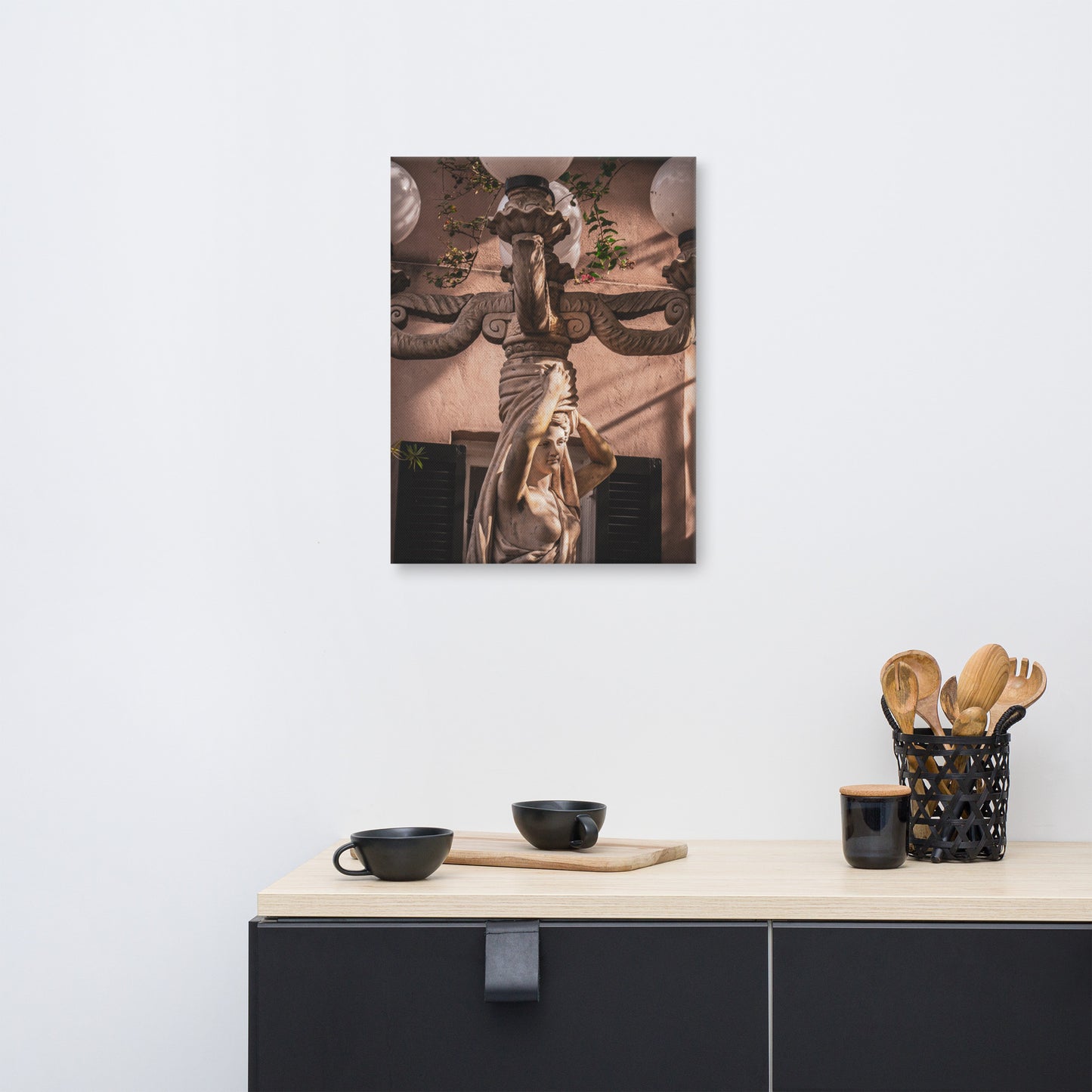 Goddess Statue Lamp Post Savannah GA Canvas Wall Art Prints