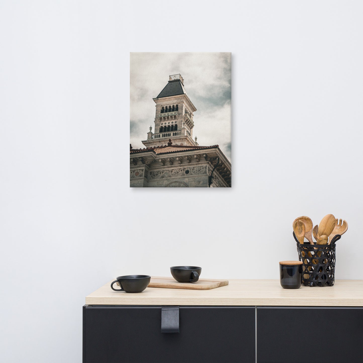 Bell Tower on Tomochichi Federal Building Savannah GA Canvas Wall Art Prints