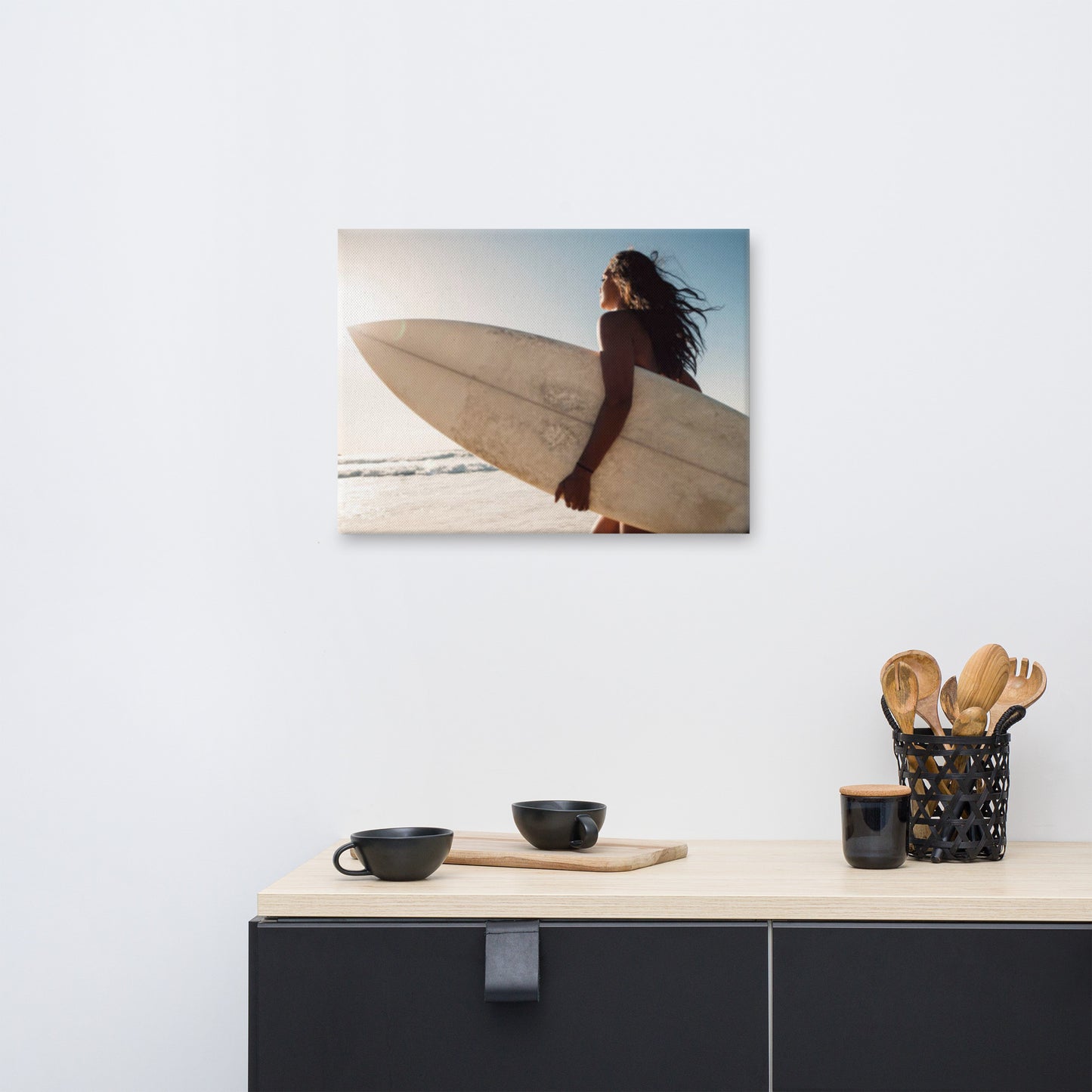 Coastal Calm Surfing Lifestyle Photograph Canvas Wall Art Print