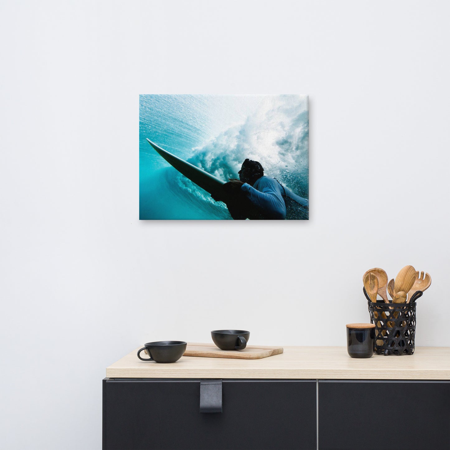 Beneath the Break 2 Coastal Lifestyle Abstract Nature Photograph Canvas Wall Art Print