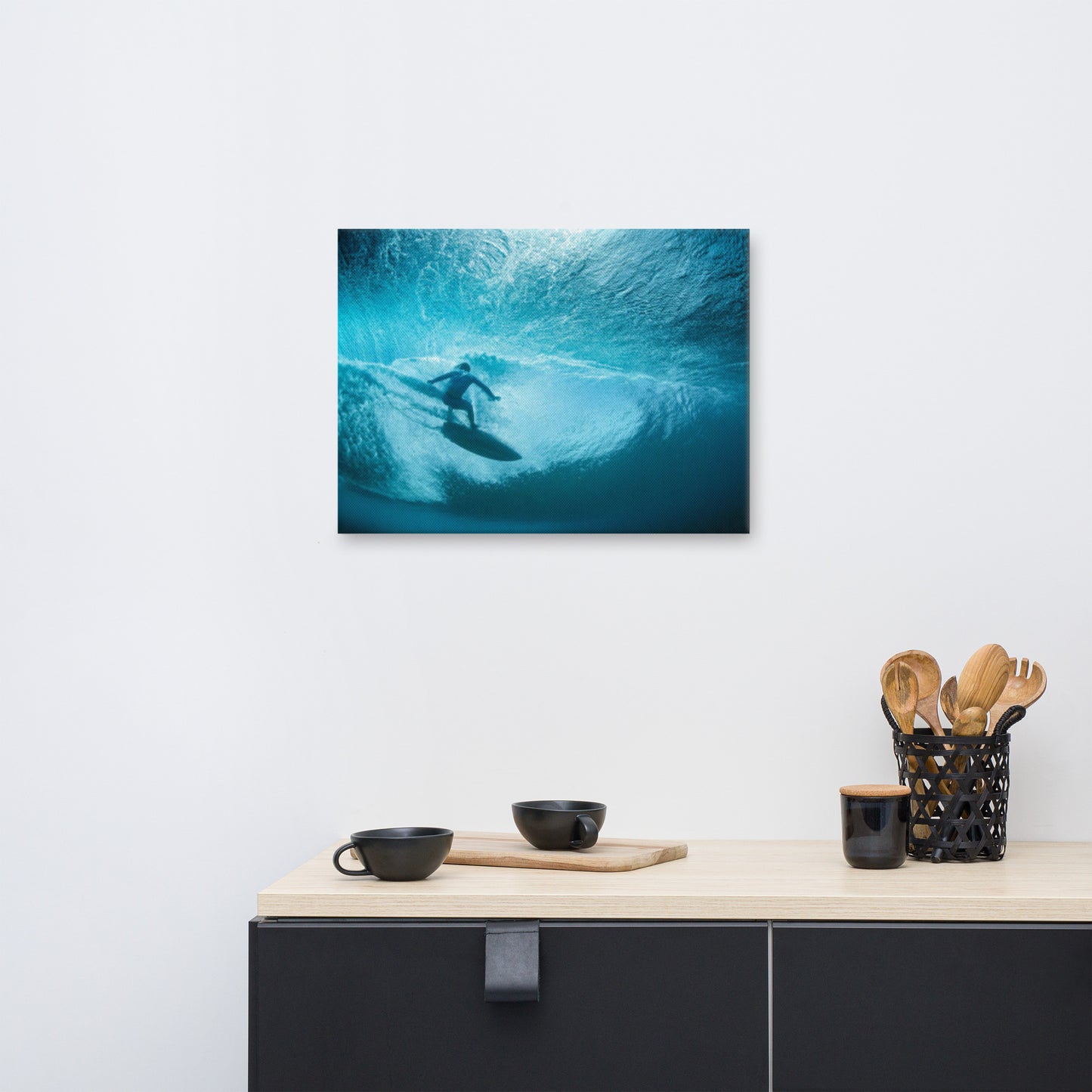 Beneath the Break Coastal Lifestyle Abstract Nature Photograph Canvas Wall Art Print