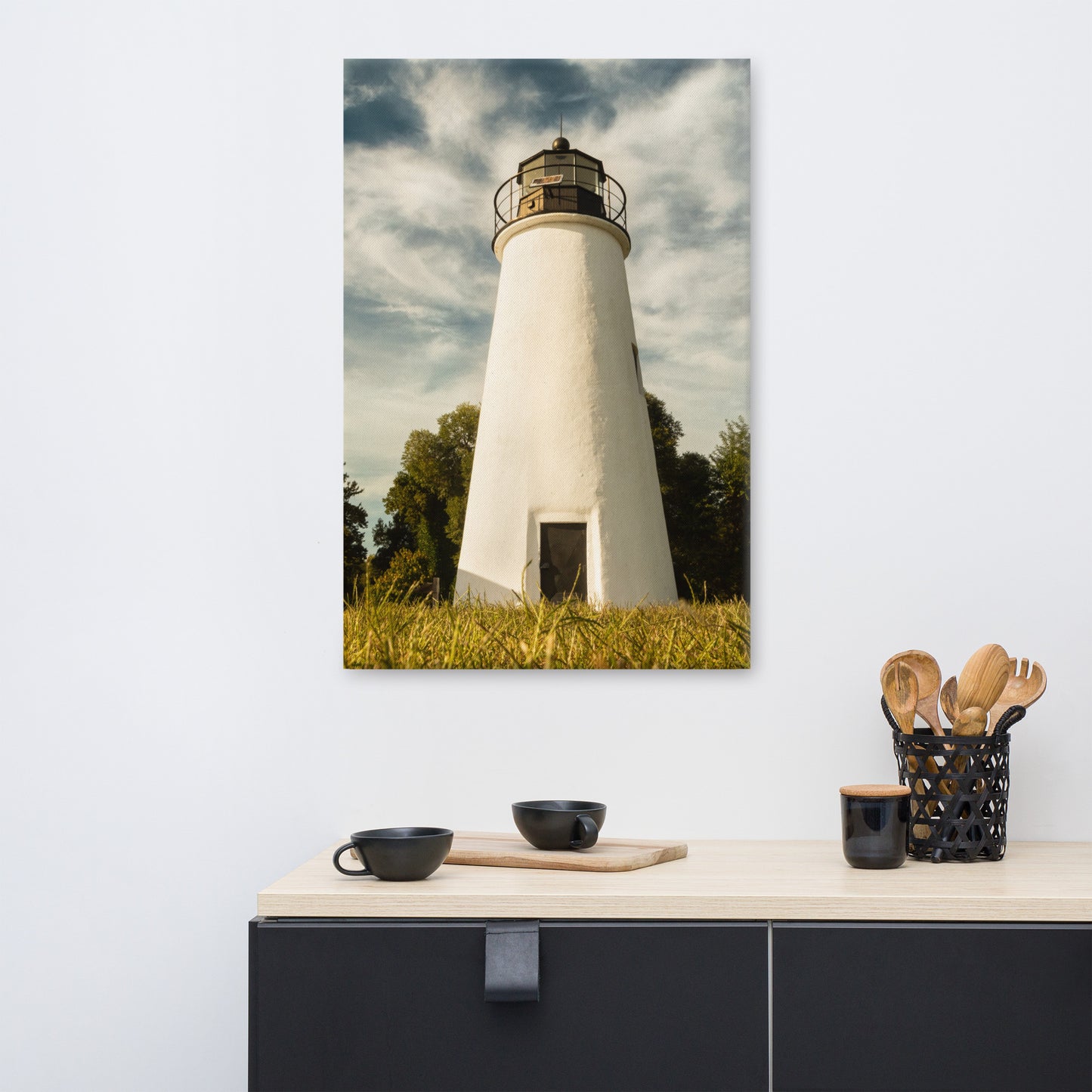 Turkey Point Lighthouse Standing Tall Coastal Landscape Canvas Wall Art Prints