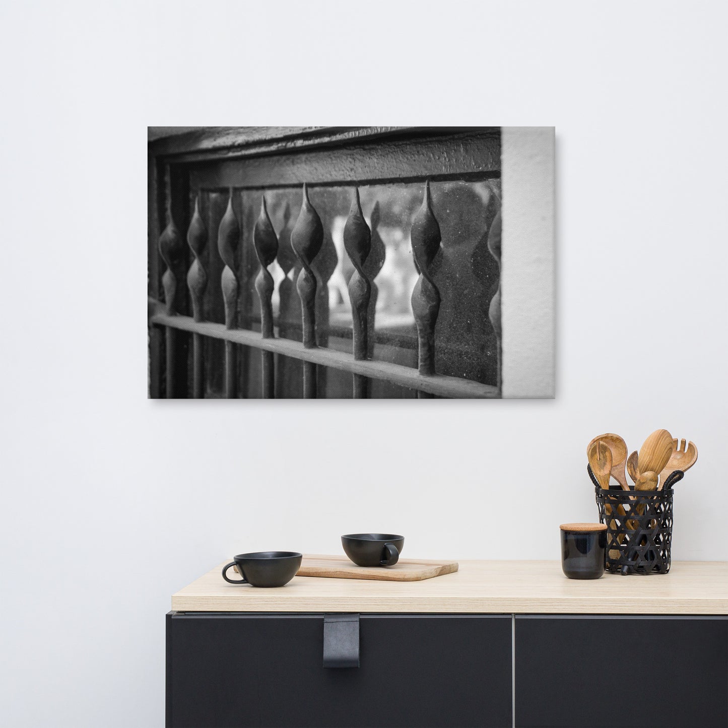 Wrought Iron Window Post Savannah Ga Canvas Wall Art Prints