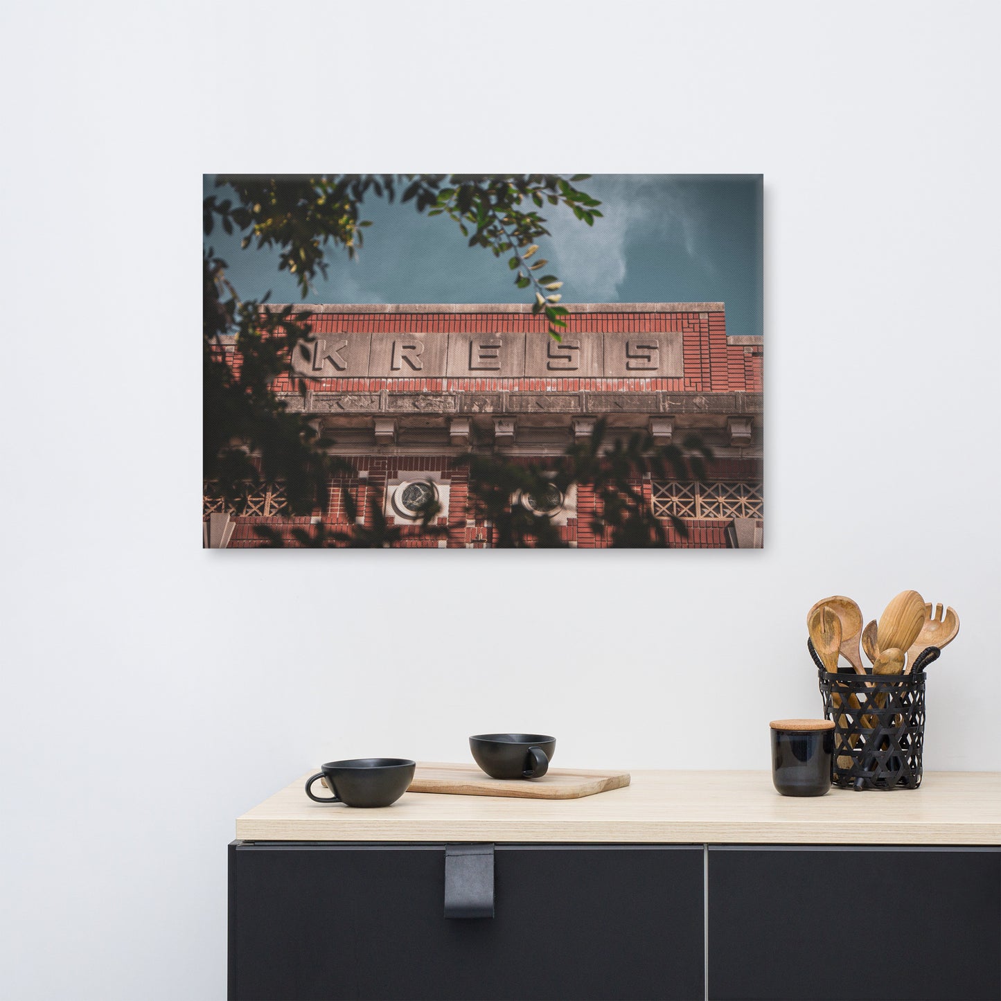 Old Kress Building Broughton St Savannah GA Canvas Wall Art Prints