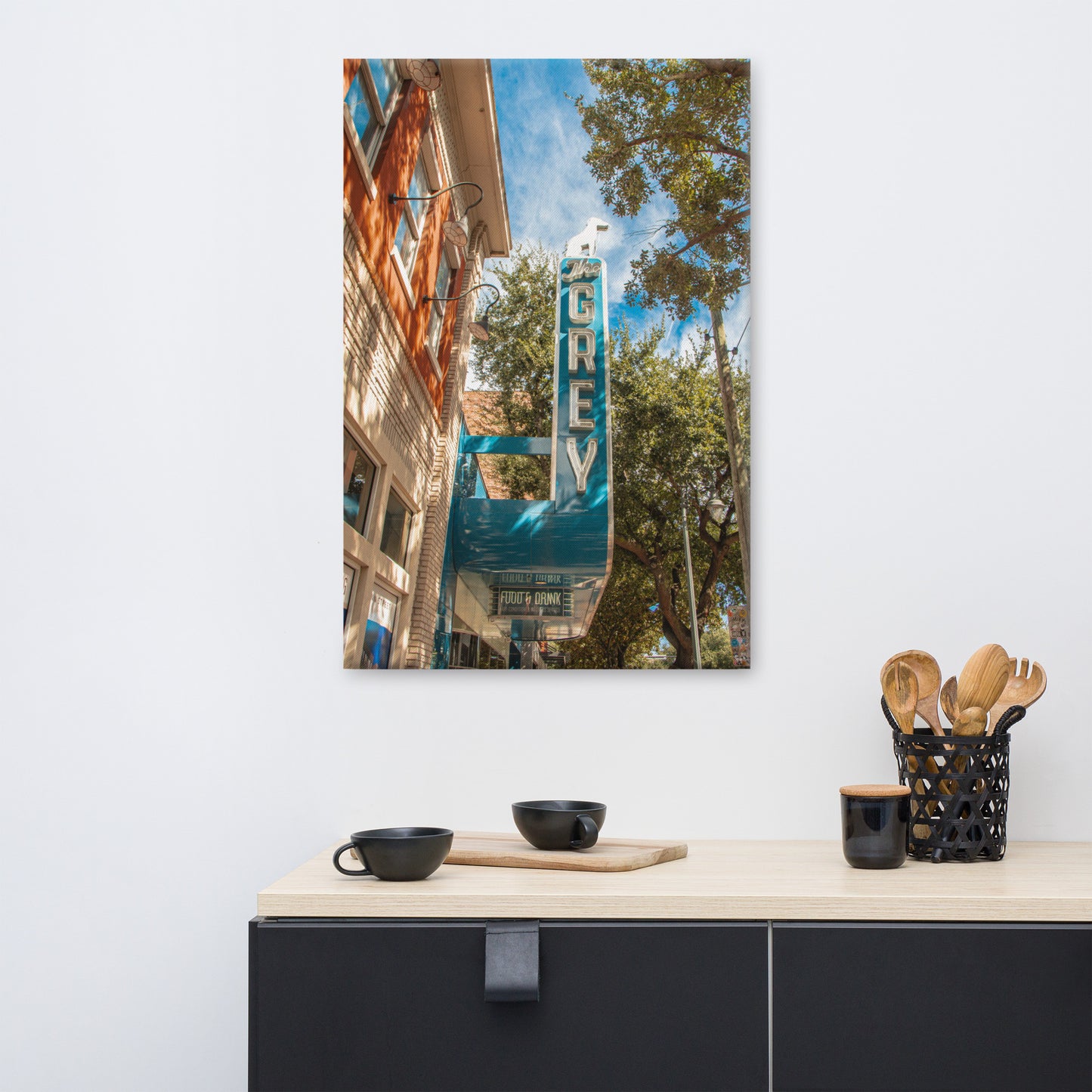 The Grey Diner Savannah GA Canvas Wall Art Prints