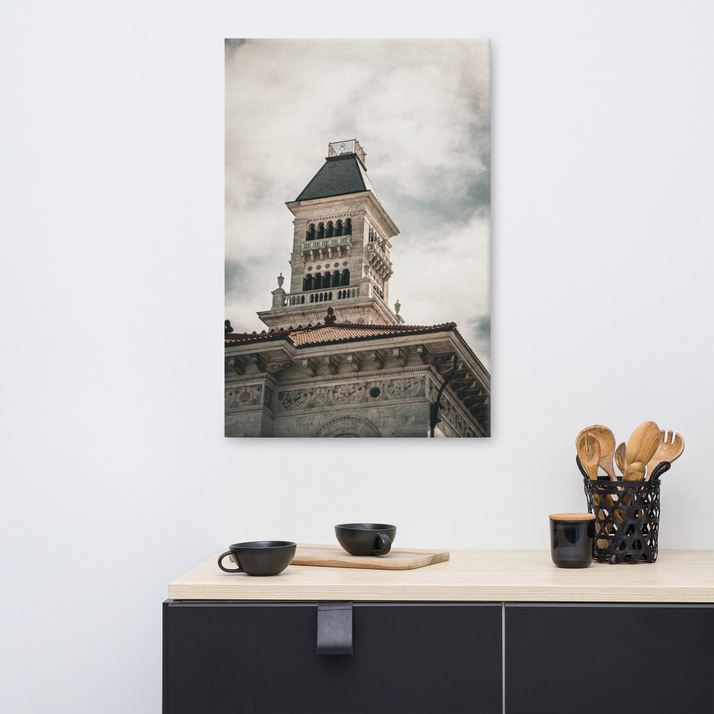 Bell Tower on Tomochichi Federal Building Savannah GA Canvas Wall Art Prints