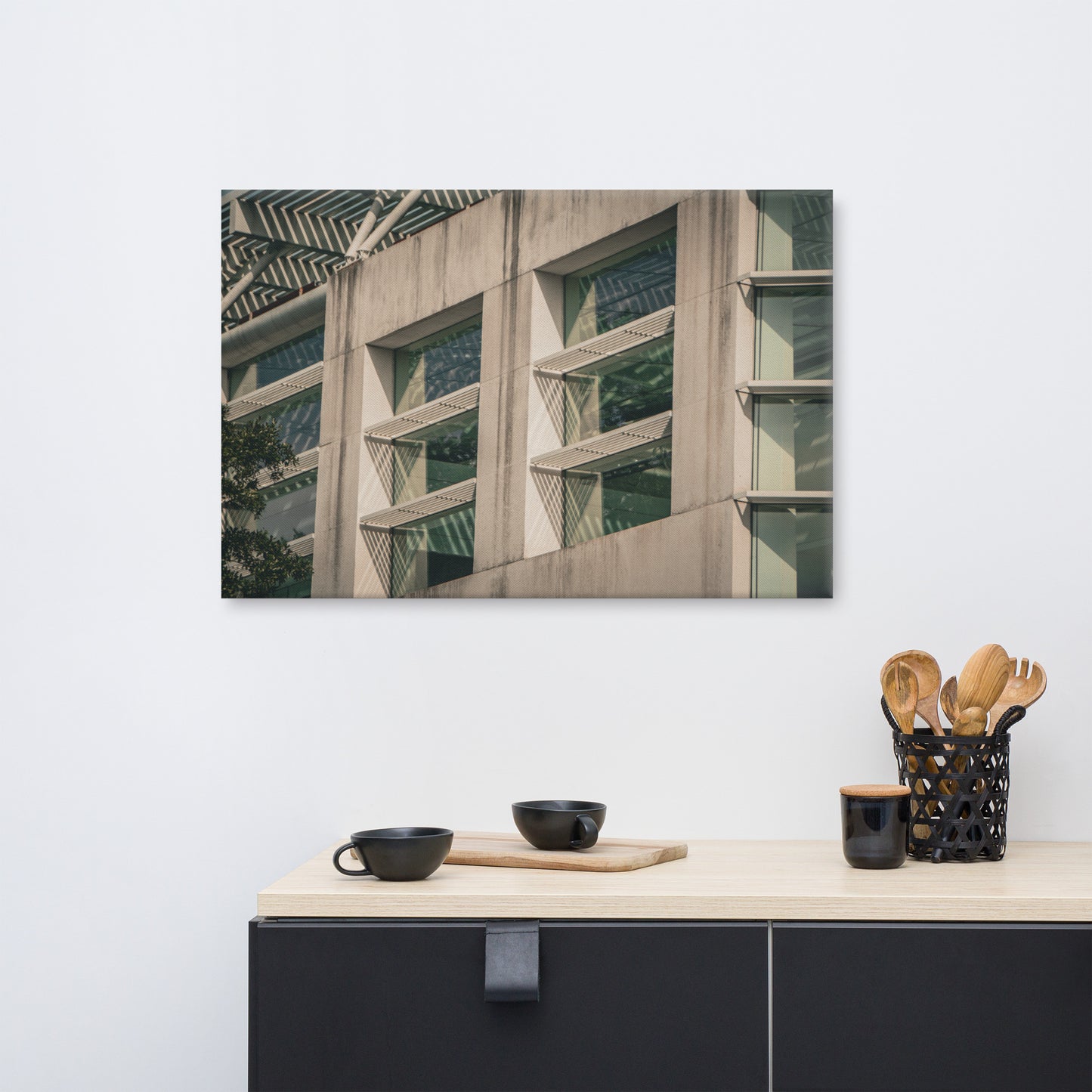 Window Pattern Jepson Center Savannah GA Canvas Wall Art Prints