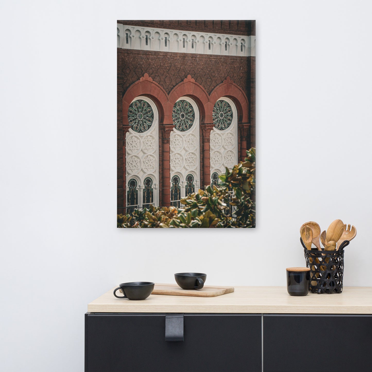 Windows of SCAD Student Center Savannah GA Canvas Wall Art Prints