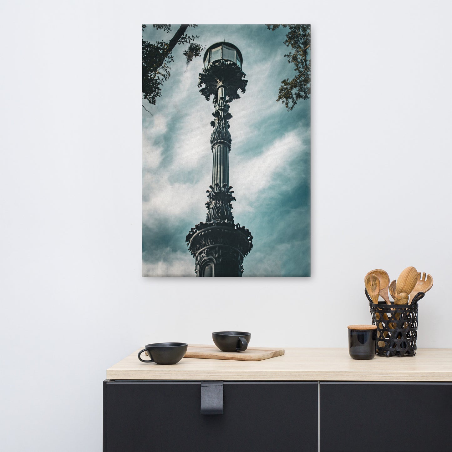 Old Harbor Light Emmet Park Savannah Ga Canvas Wall Art Print