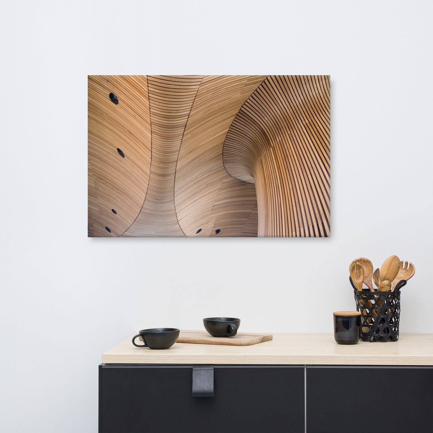 Arboreal Rhythm Architectural Photograph Canvas Wall Art Print