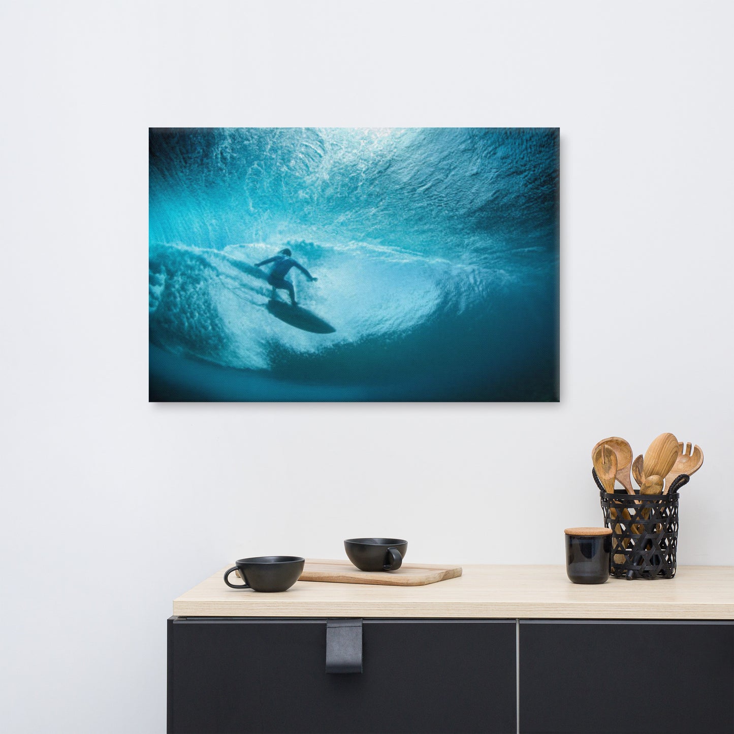 Beneath the Break Coastal Lifestyle Abstract Nature Photograph Canvas Wall Art Print