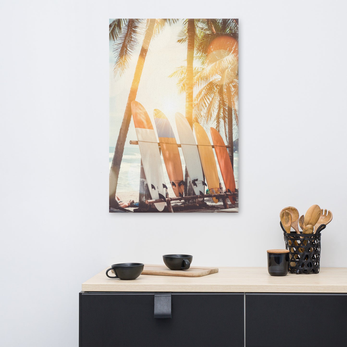 Surfer's Tropical Dreamscape Lifestyle Photograph Canvas Wall Art Print