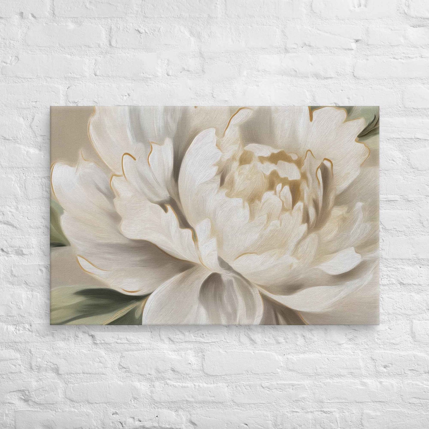 A Whisper of Spring Digital Artwork Peonies Painting Floral Canvas Wall Art Print