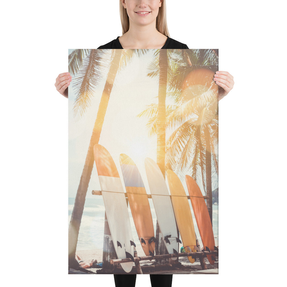 Surfer's Tropical Dreamscape Lifestyle Photograph Canvas Wall Art Print