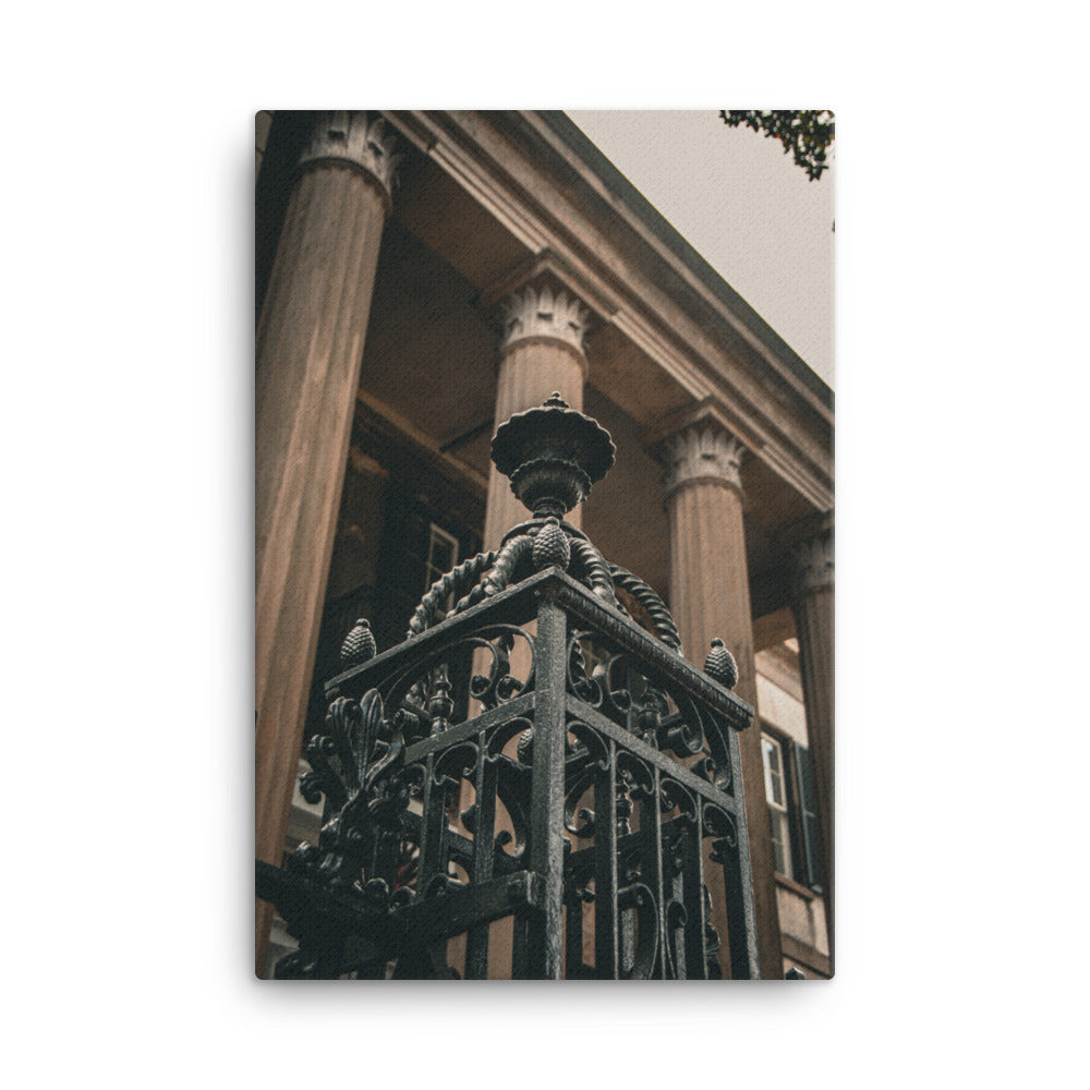 Wrought Iron Banister Post Savannah Ga Canvas Wall Art Prints