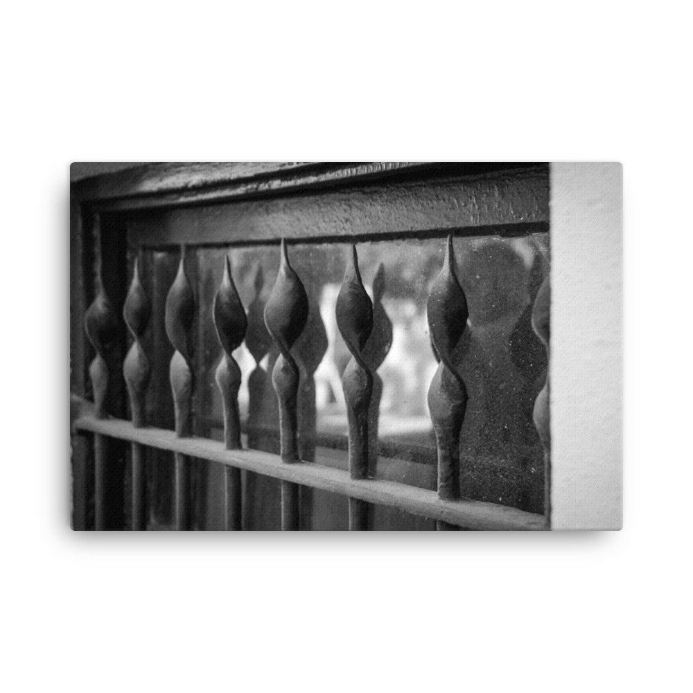 Wrought Iron Window Post Savannah Ga Canvas Wall Art Prints