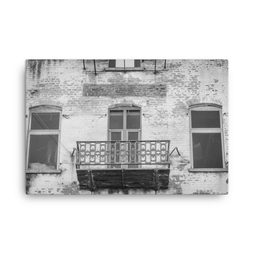 Old Iron Balcony River Street Savannah GA 2 Canvas Wall Art Prints