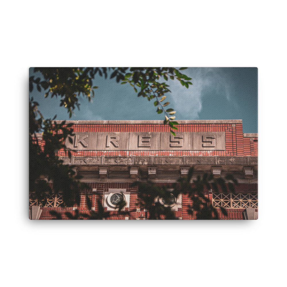 Old Kress Building Broughton St Savannah GA Canvas Wall Art Prints