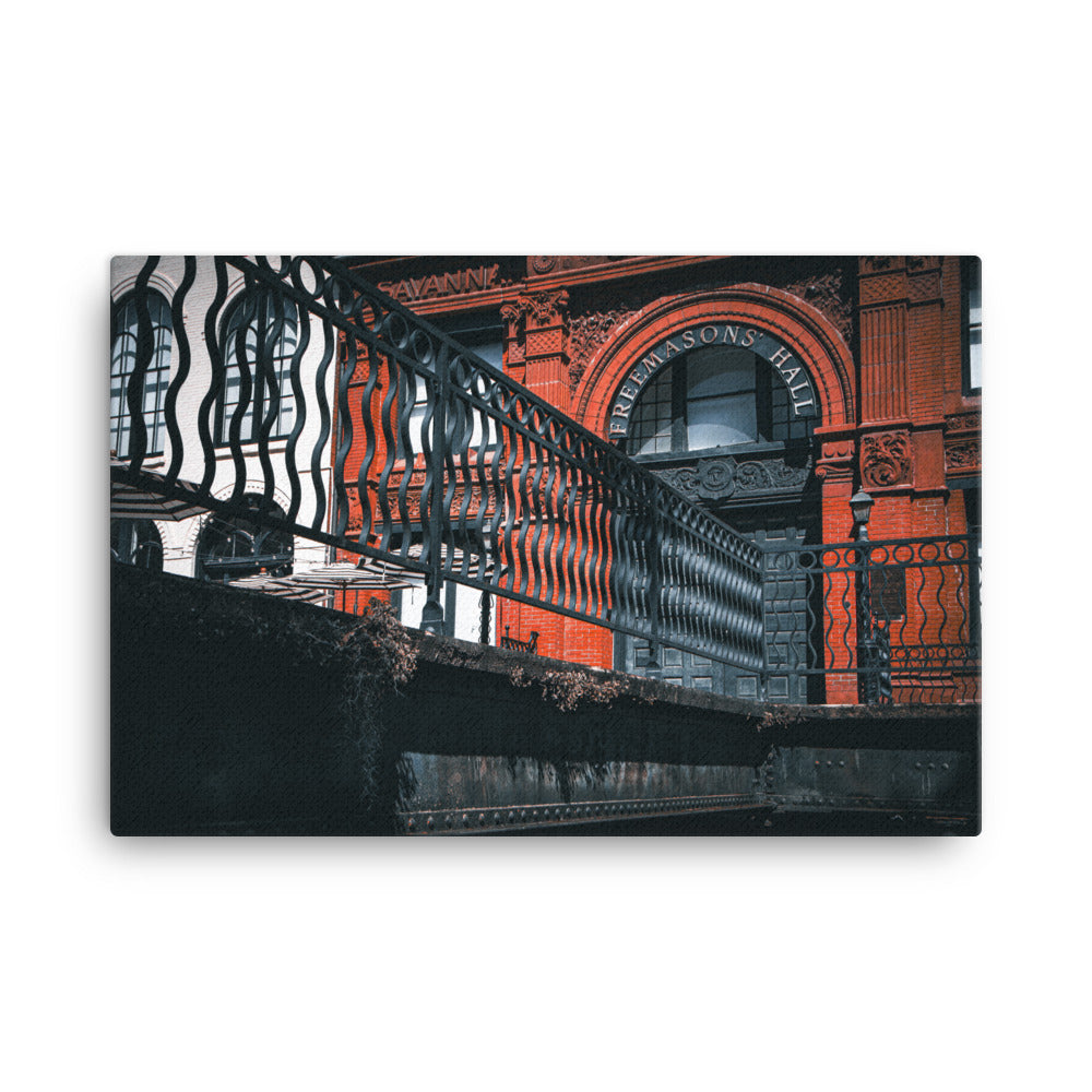 Savannah Cotton Exchange Freemasons' Hall Canvas Wall Art Prints