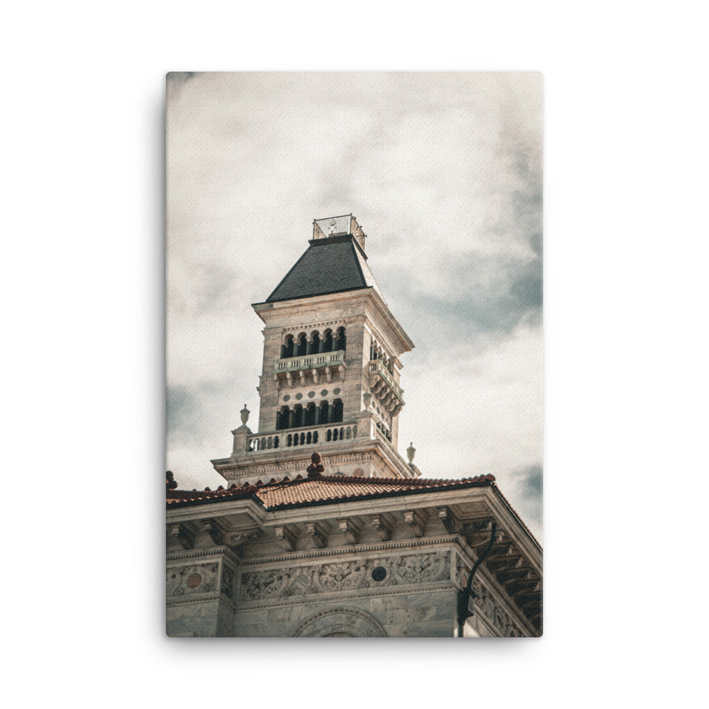 Bell Tower on Tomochichi Federal Building Savannah GA Canvas Wall Art Prints