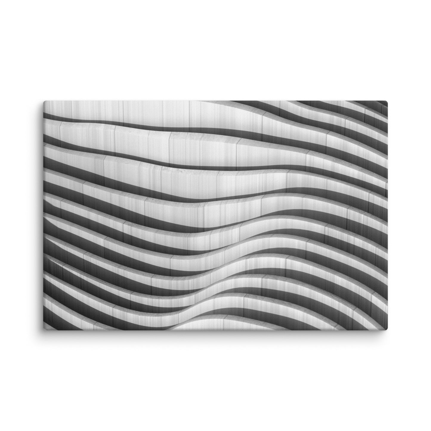 Oceanic Dance Black and White Architectural Photograph Canvas Wall Art Print