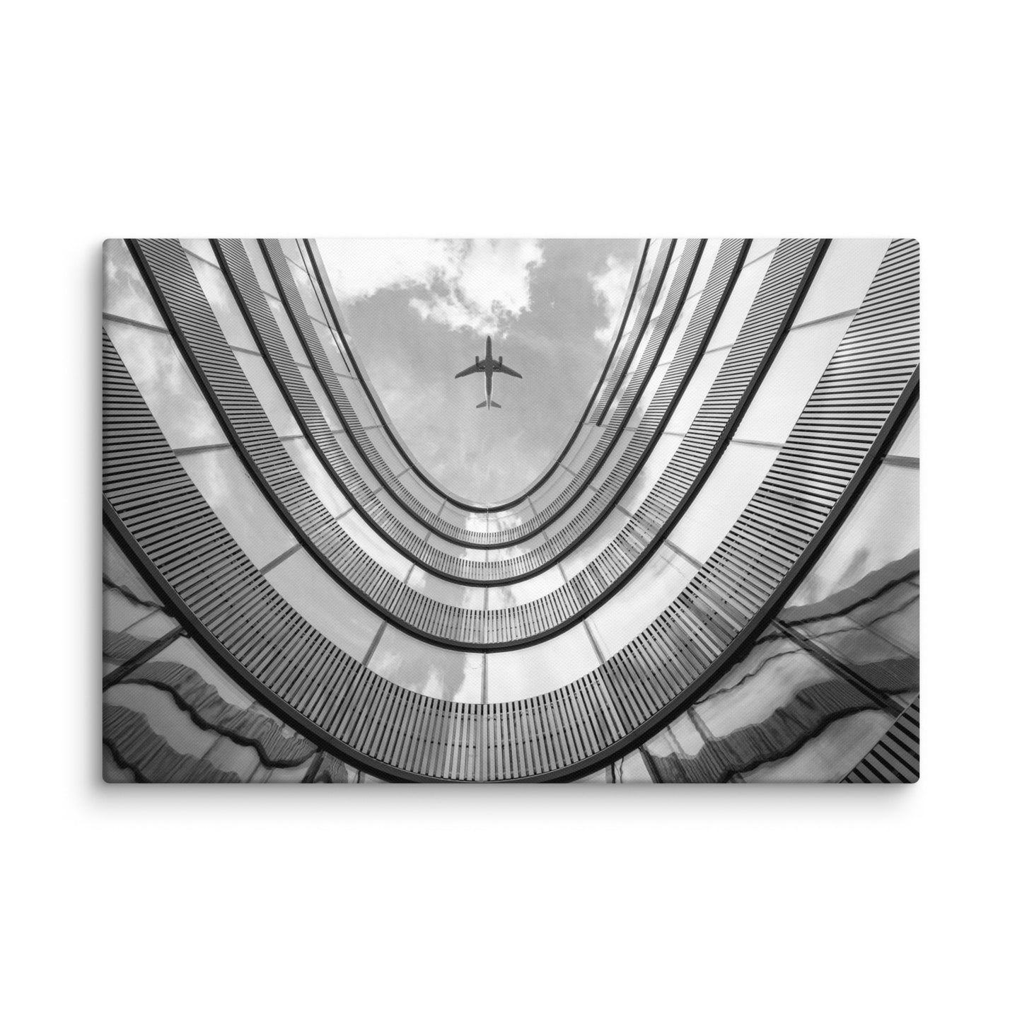 Urban Intersections in the Sky Architectural Photograph Canvas Wall Art Print