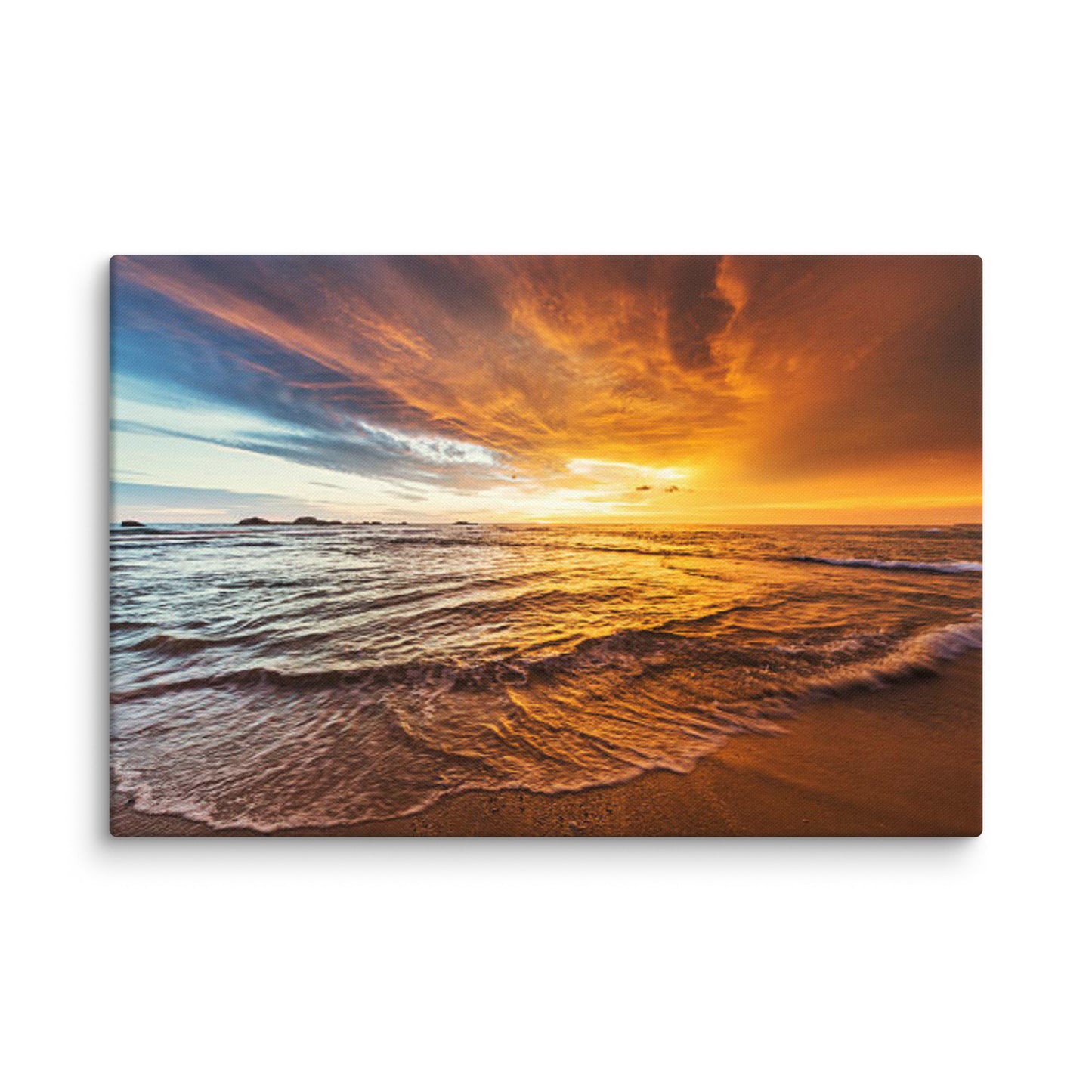 Tranquil Seascape Beach / Coastal Landscape Photograph Canvas Wall Art Print