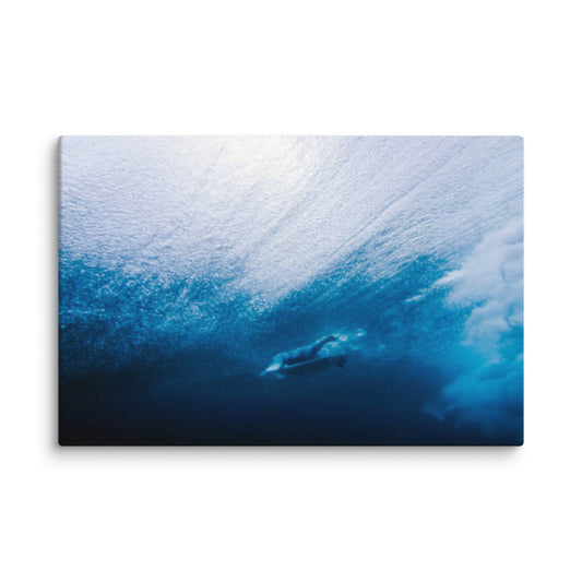 Caught in the Curl Coastal Lifestyle Abstract Nature Photograph Canvas Wall Art Print