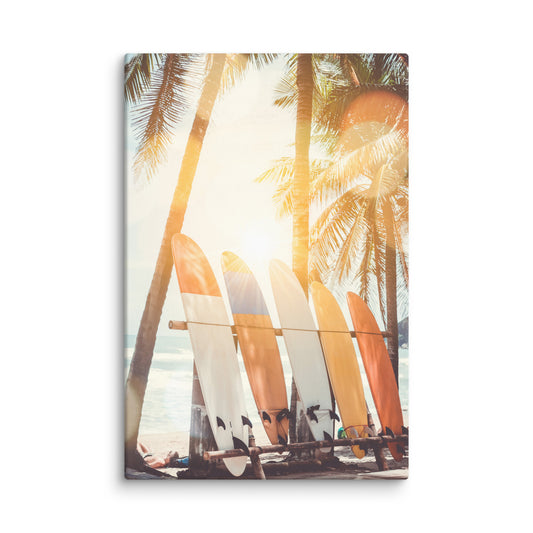 Surfer's Tropical Dreamscape Lifestyle Photograph Canvas Wall Art Print