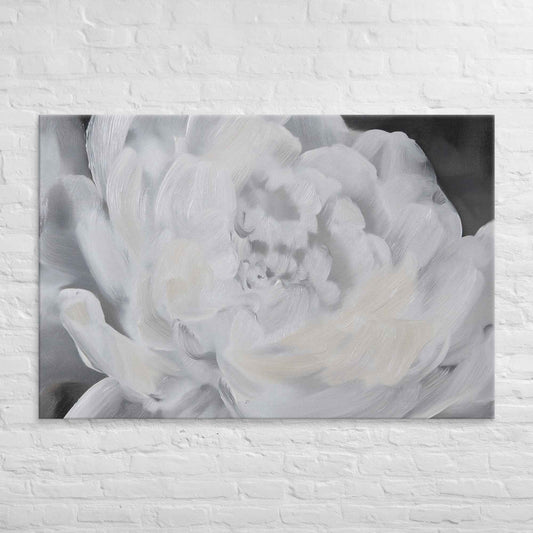 Shadowed Grace Digital Artwork Peony Oil Painting Canvas Wall Art Print