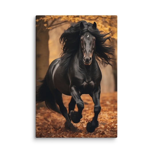 A Brush with Freedom Rustic Wildlife Photorealistic Digital Artwork Canvas Wall Art Print