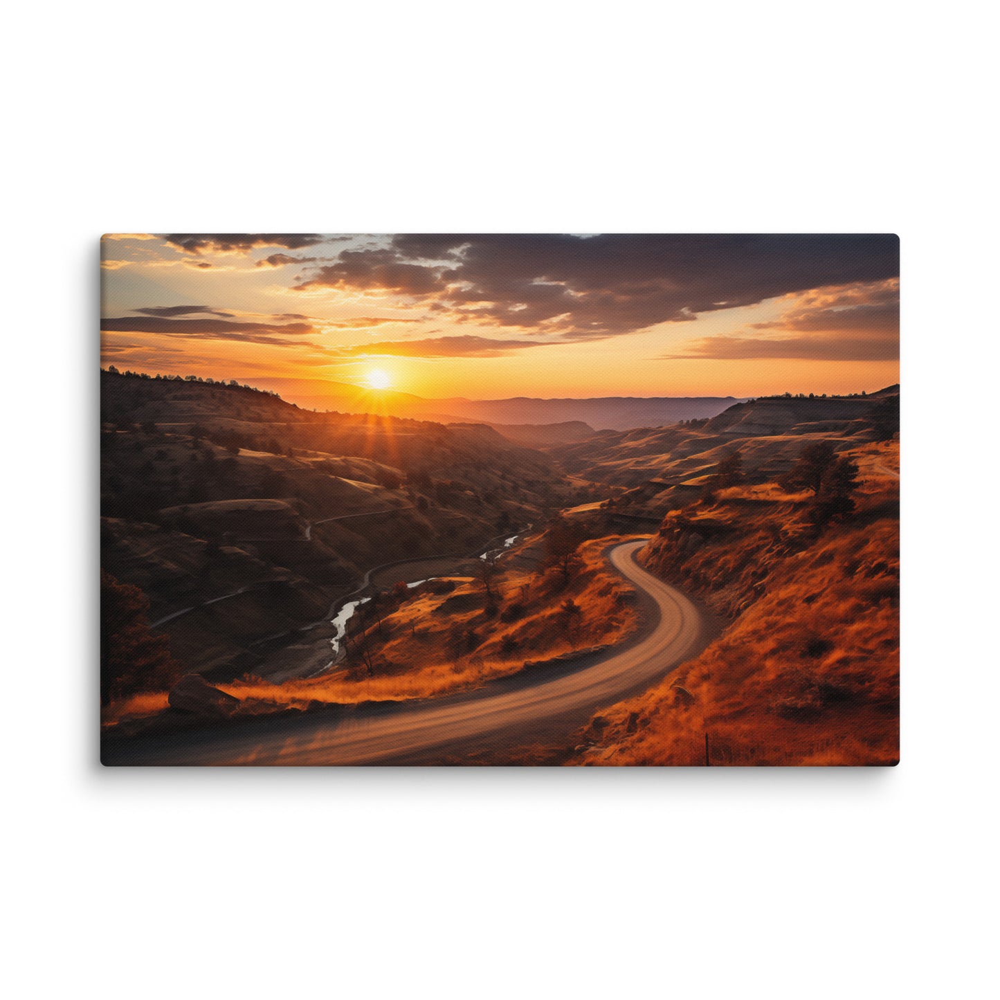 A Tranquil Trail Photorealistic Digital Artwork Extra Large Canvas Wall Art